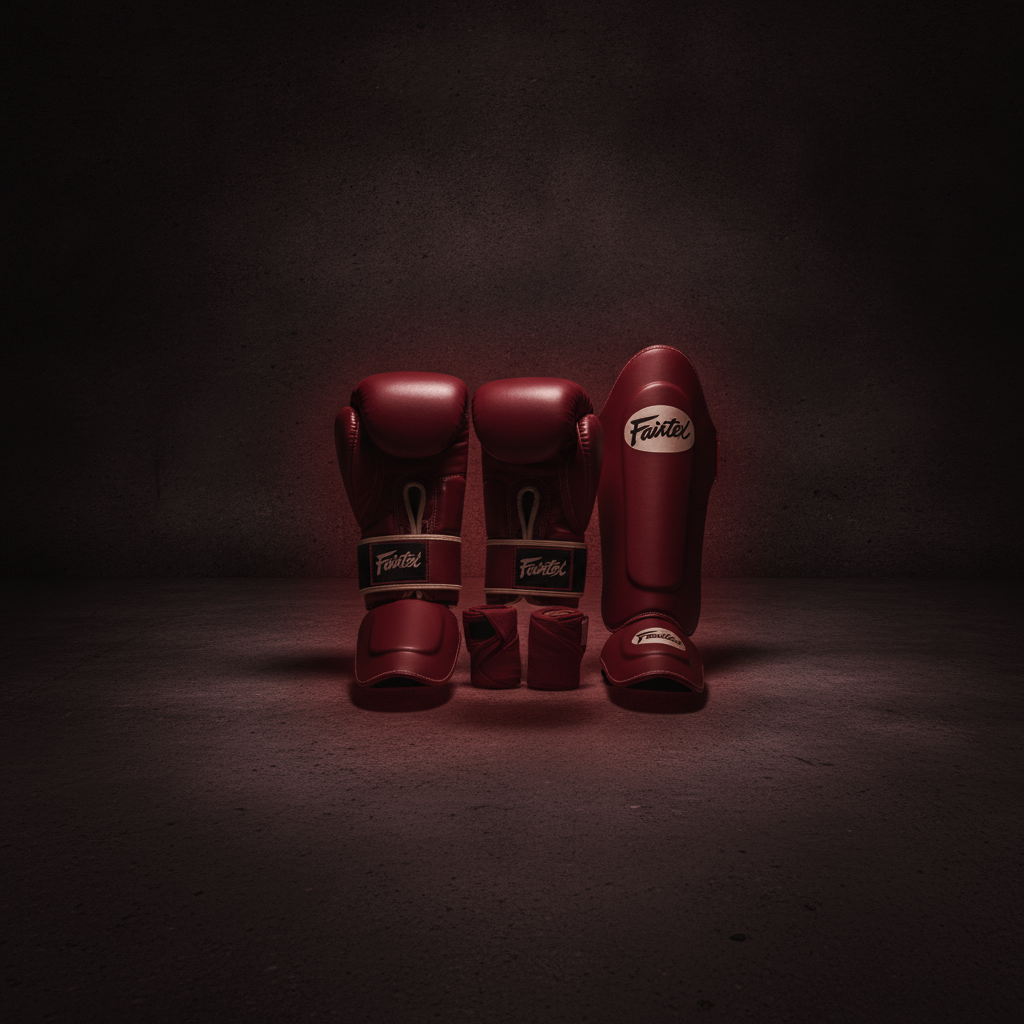 Fairtex glove, wrap and shin bundle